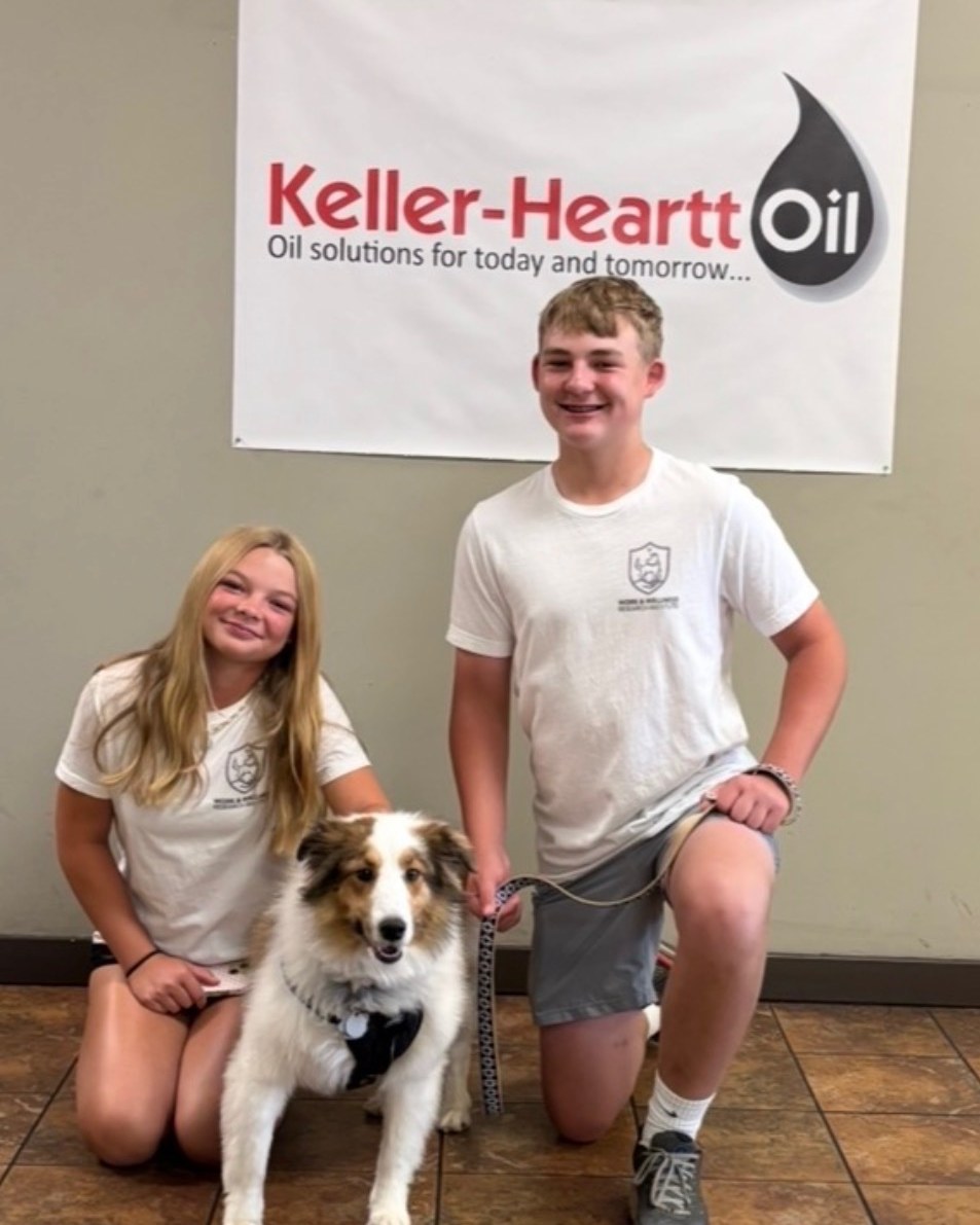 The WWRI co-founders with the therapy dog at the Keller-Heartt visit